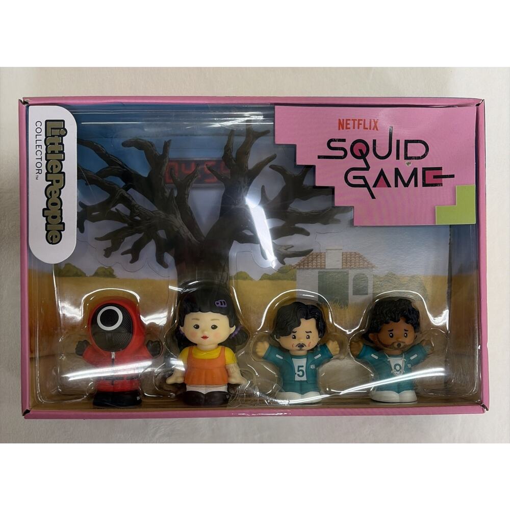 New Fisher Price Squid Game Little People Toy Collector 4-Pack Netflix Charity